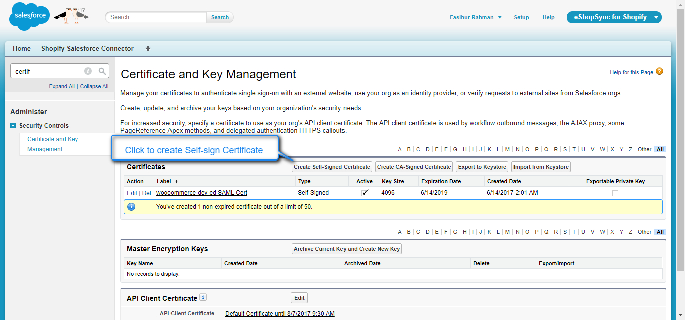 certificate and key management