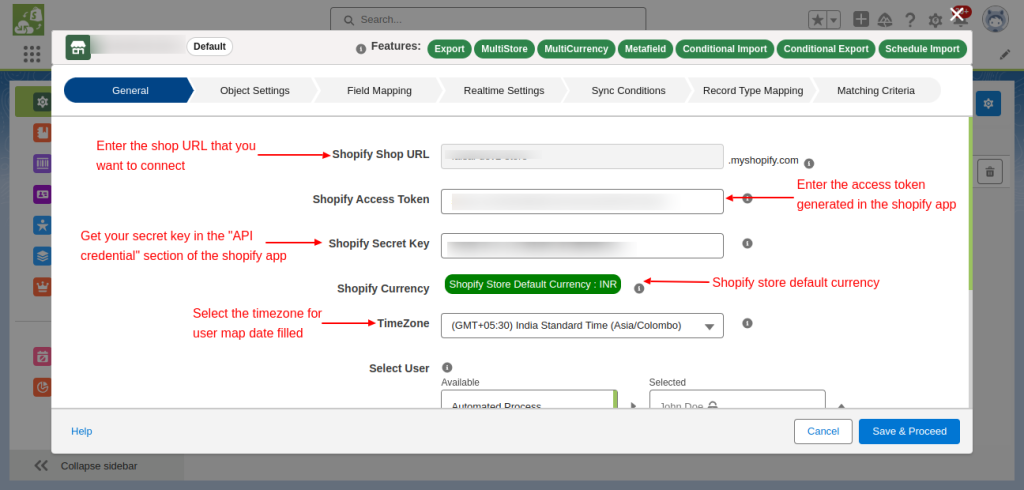 salesforce shopify configuration