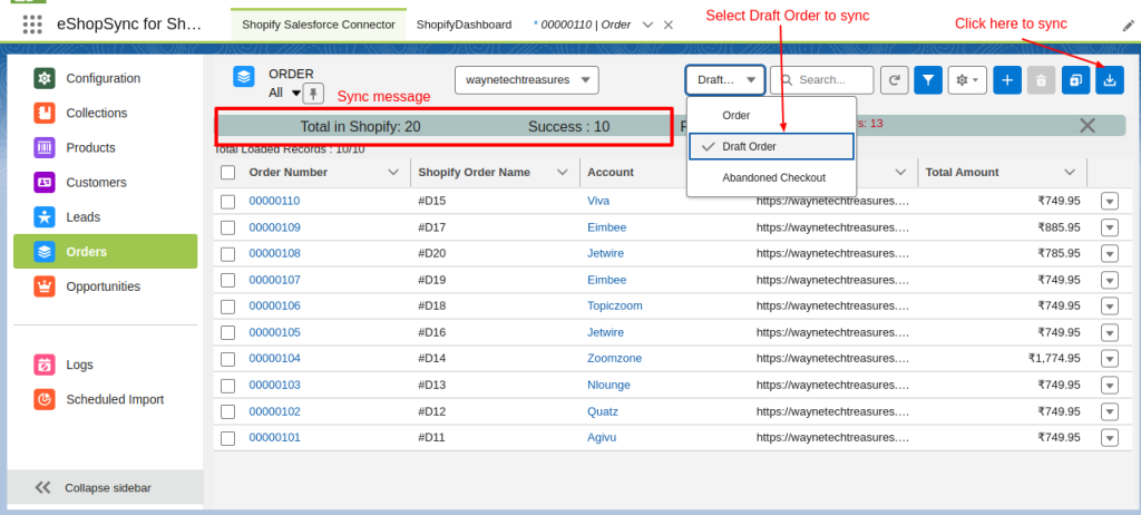 salesforce shopify integration