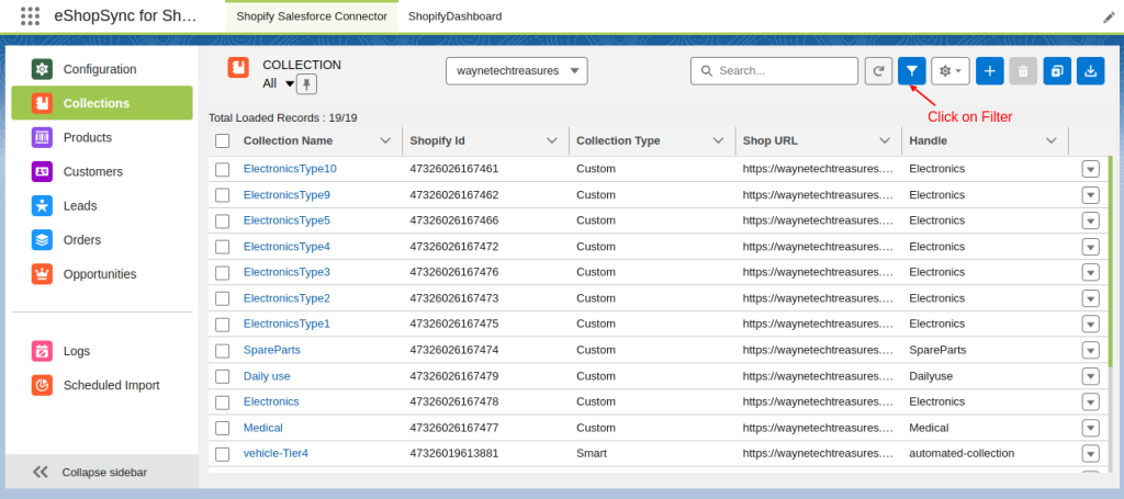 shopify salesforce connector
