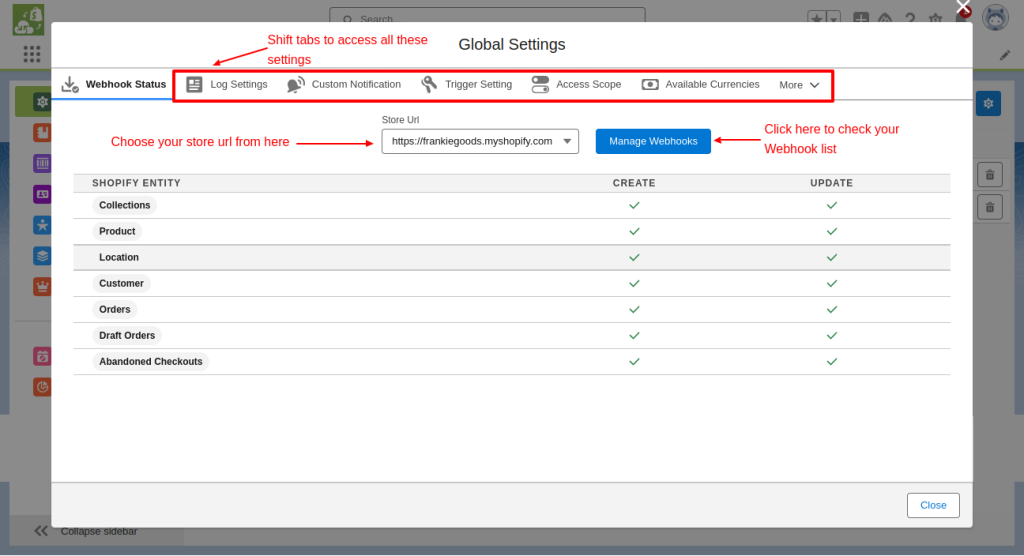 global settings edit