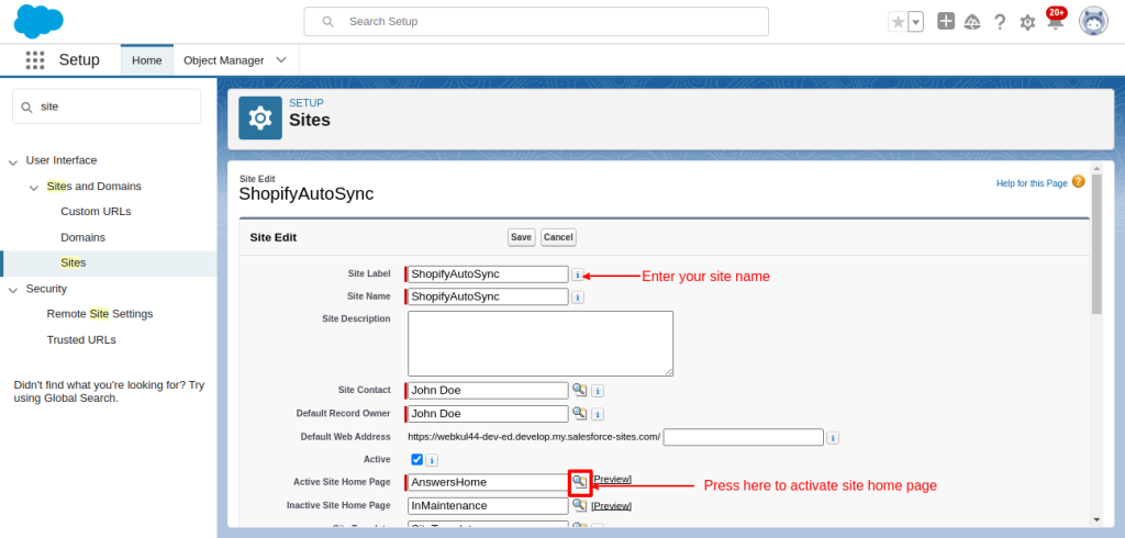 salesforce shopify installation