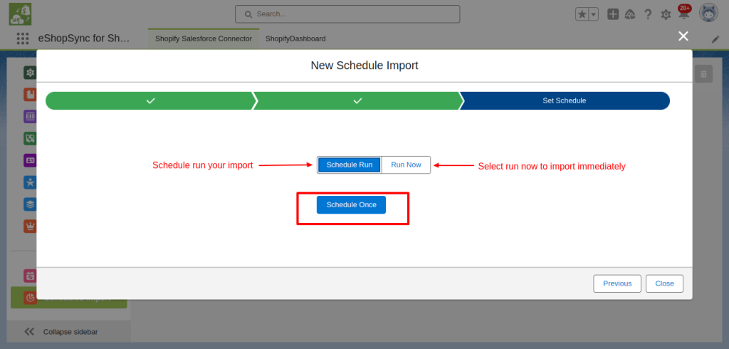 salesforce shopify connector