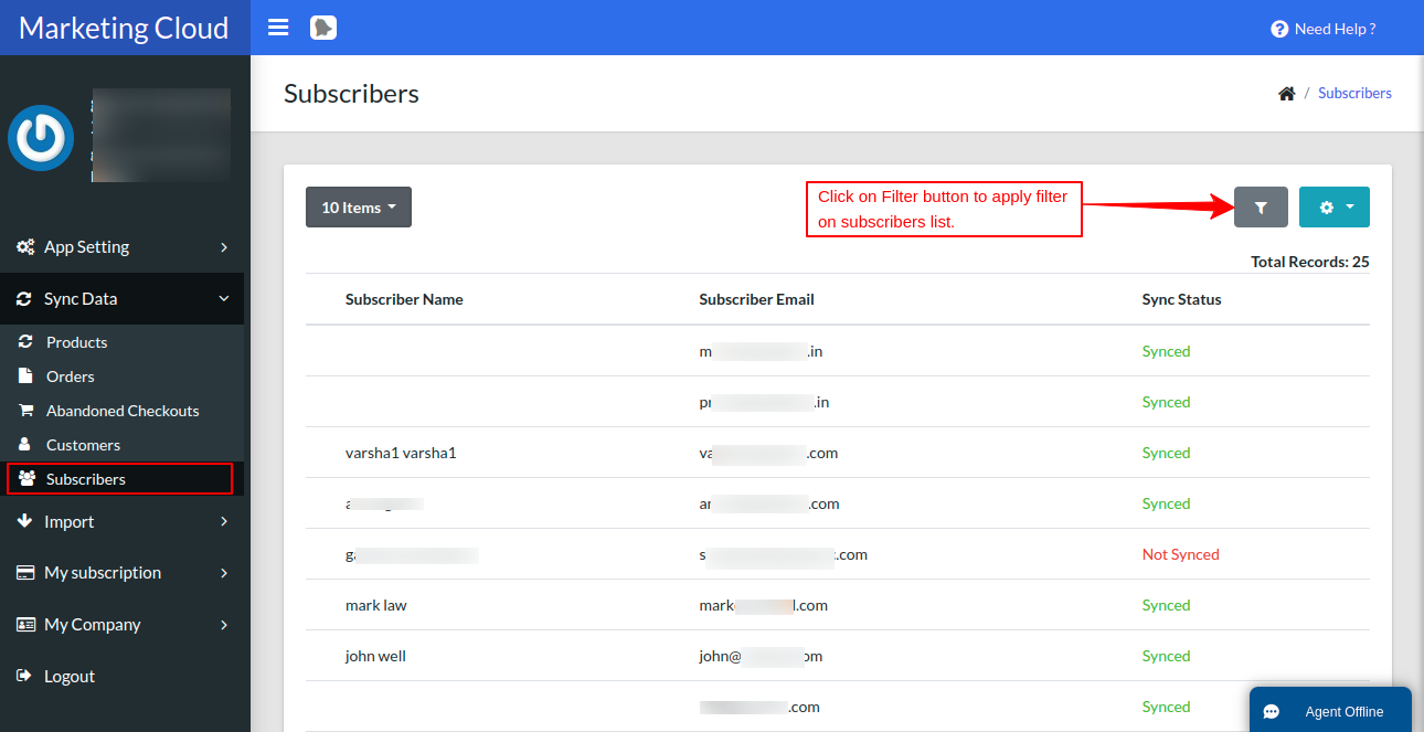 Filter Subscribers in Shopify SFMC