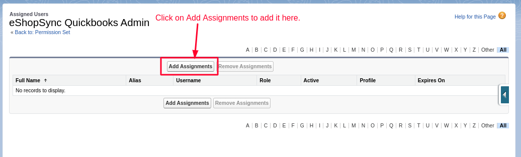 Add Assignments for eShopSync for QuickBooks