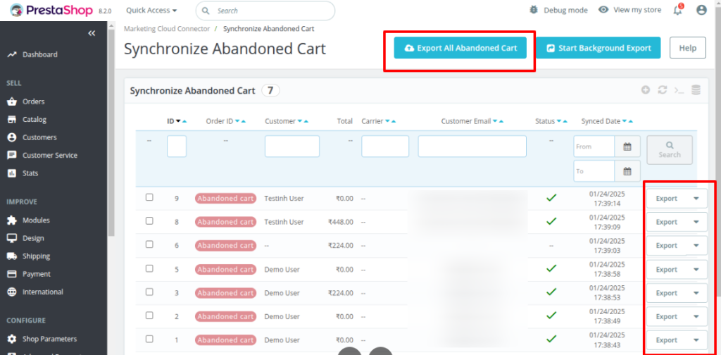 salesforce marketing cloud prestashop