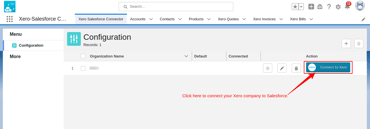 Connect to Xero in Salesforce Org